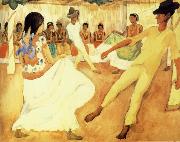 Diego Rivera Dancing painting
